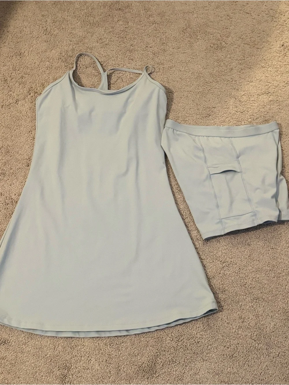 Light Blue Athletic Dress & Boyshort Set - Women Intimates
